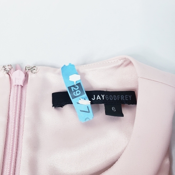 JayGodfrey Ruffle Sleeve Fit & Flare Dress Pink - Picture 11 of 13